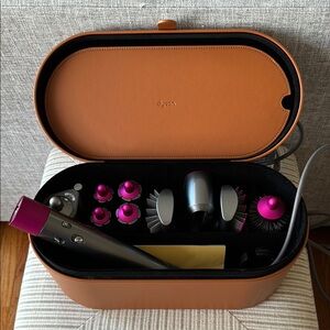 Dyson Hair Styling Set with Case - Brown and Pink